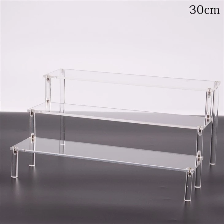 3 Stairs Top Display Rack Acrylic Display Riser