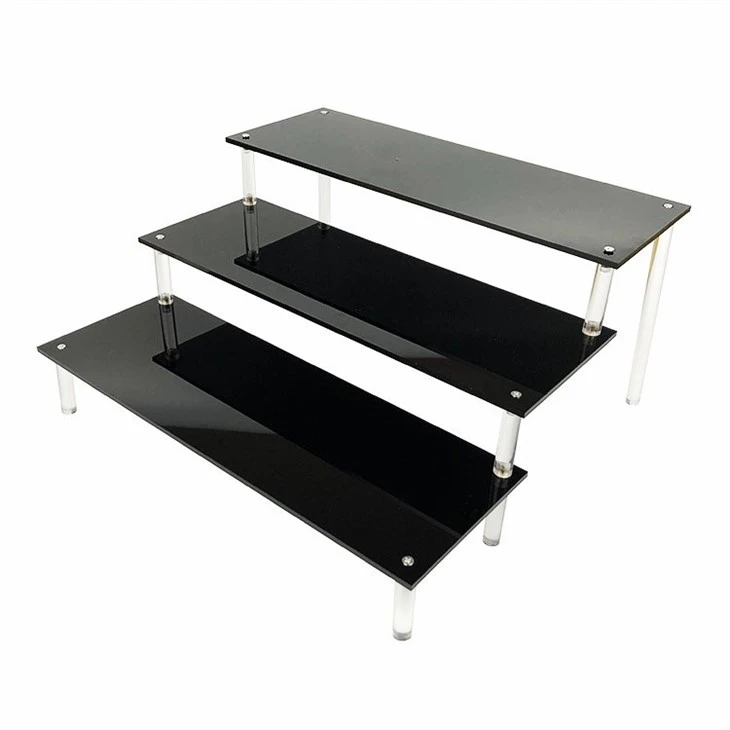 3 Stairs Top Display Rack Acrylic Display Riser